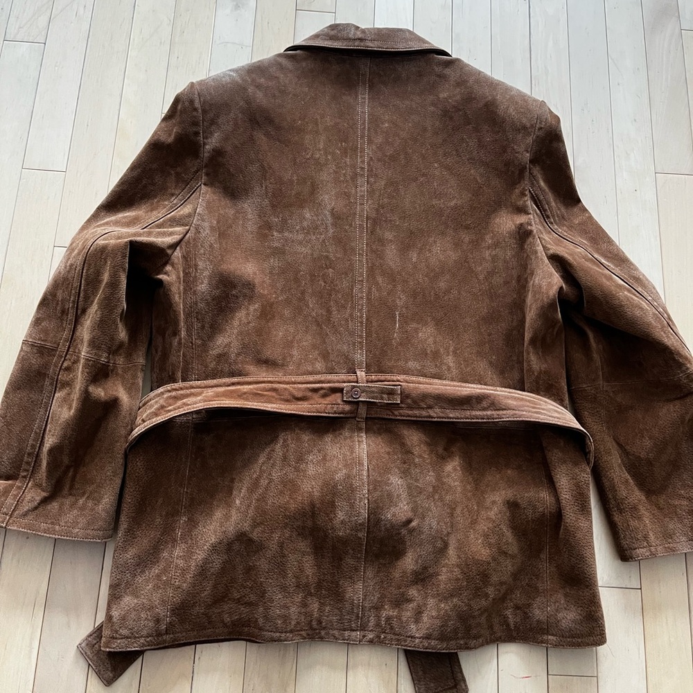 Zara Brown Suede Belted Coat - Picture 13 of 16